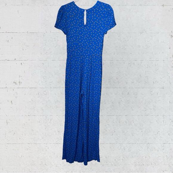 NWT Free People Mia Jumpsuit Blue Floral Size 0 - Picture 5 of 13